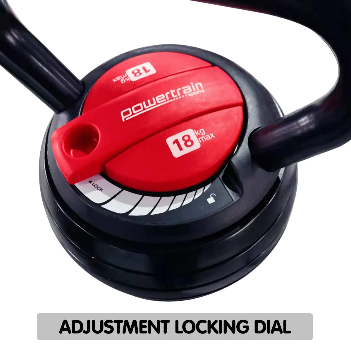 2x Adjustable Kettlebells Weights Dumbbell (18kg) by Powertrain
