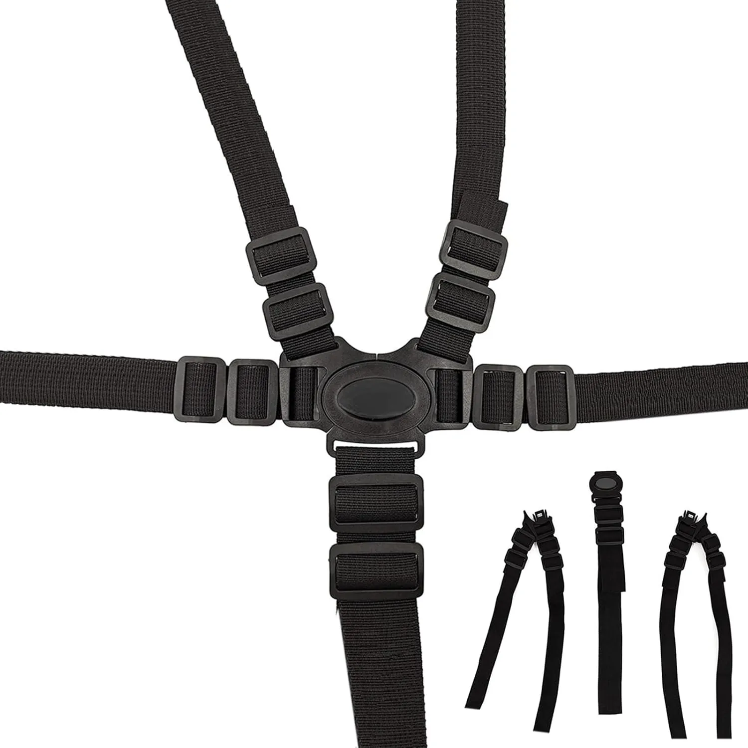 5 Point Seat Belt Safety Strap Belt for Stroller Pushchair Pram Buggy Safe Protection, Adjustable High Chair Baby Straps, Safety Strap Belt