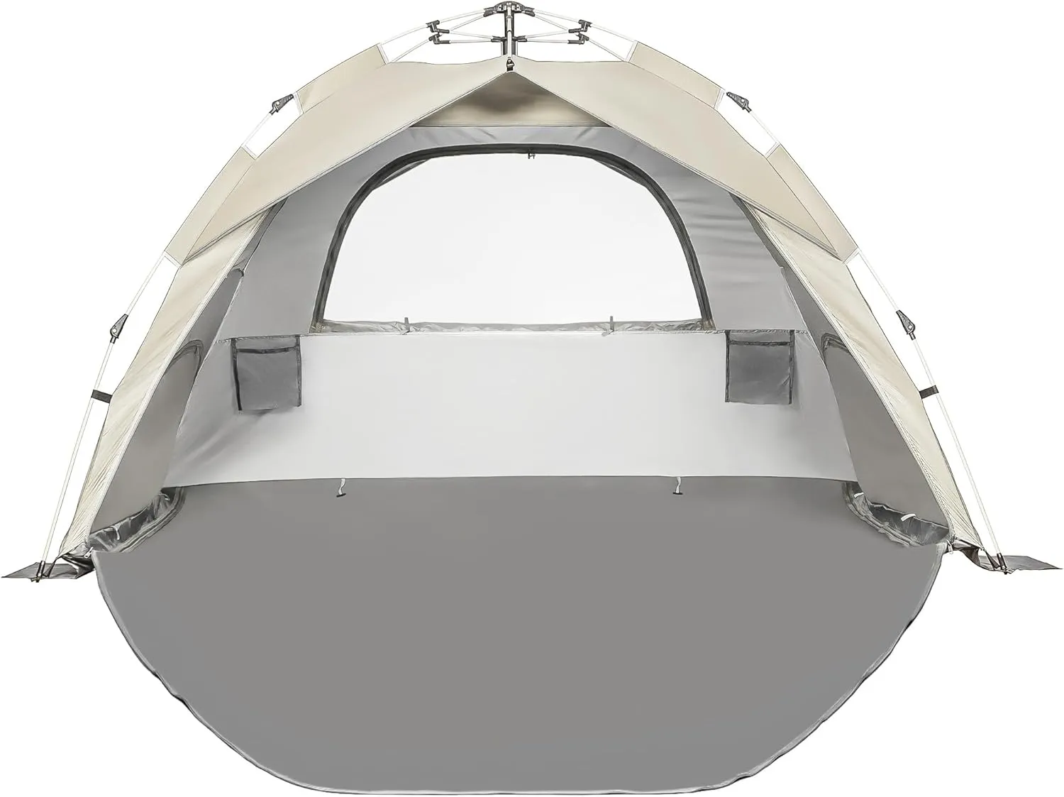 Beach Sun Shade Pop Up, Easy Pop Up Sun Shelter, Removable Floor Instant Beach Tent, UPF 50 , Size XL for Family 3 to 4 Person
