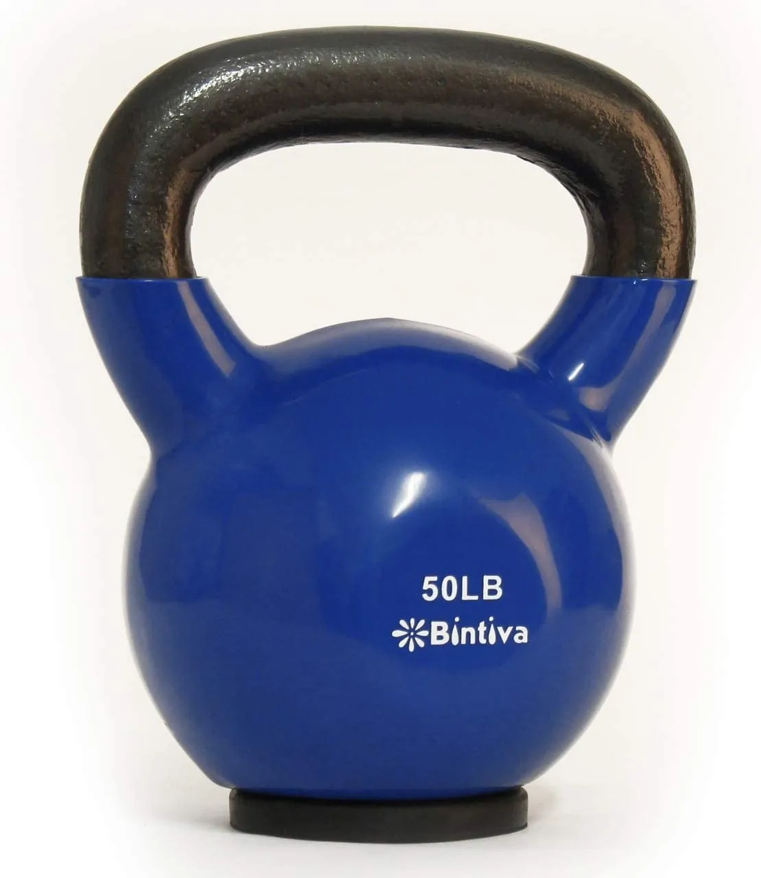 bintiva Kettlebells - Professional Grade, Vinyl Coated, Solid Cast Iron Weights with a Special Protective Bottom
