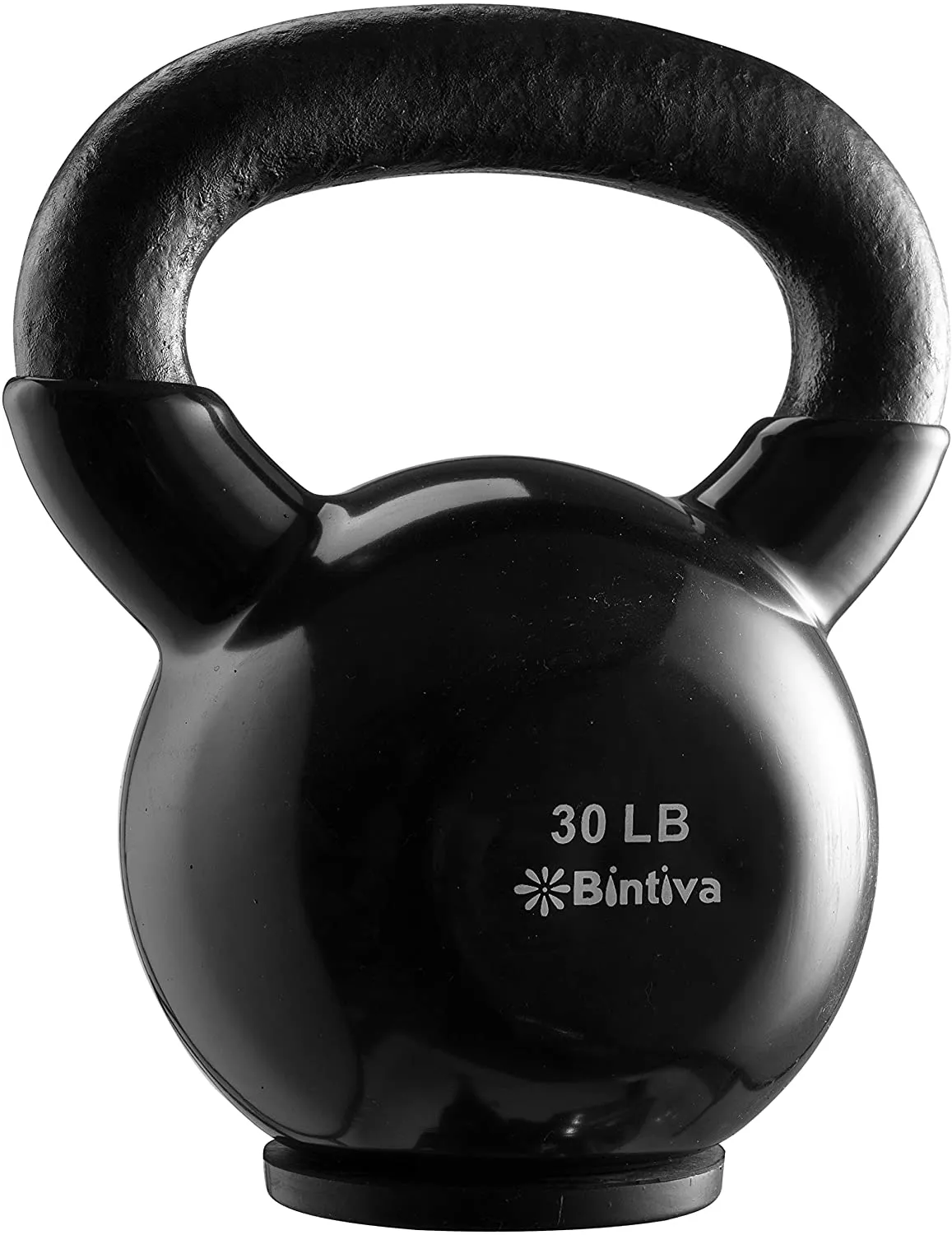 bintiva Kettlebells - Professional Grade, Vinyl Coated, Solid Cast Iron Weights with a Special Protective Bottom