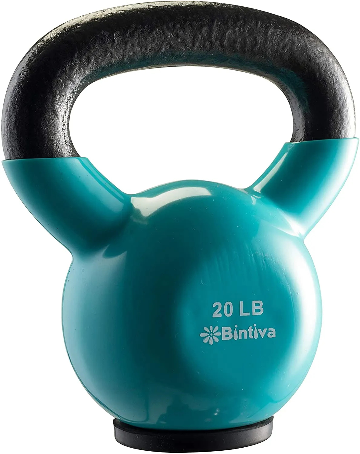 bintiva Kettlebells - Professional Grade, Vinyl Coated, Solid Cast Iron Weights with a Special Protective Bottom