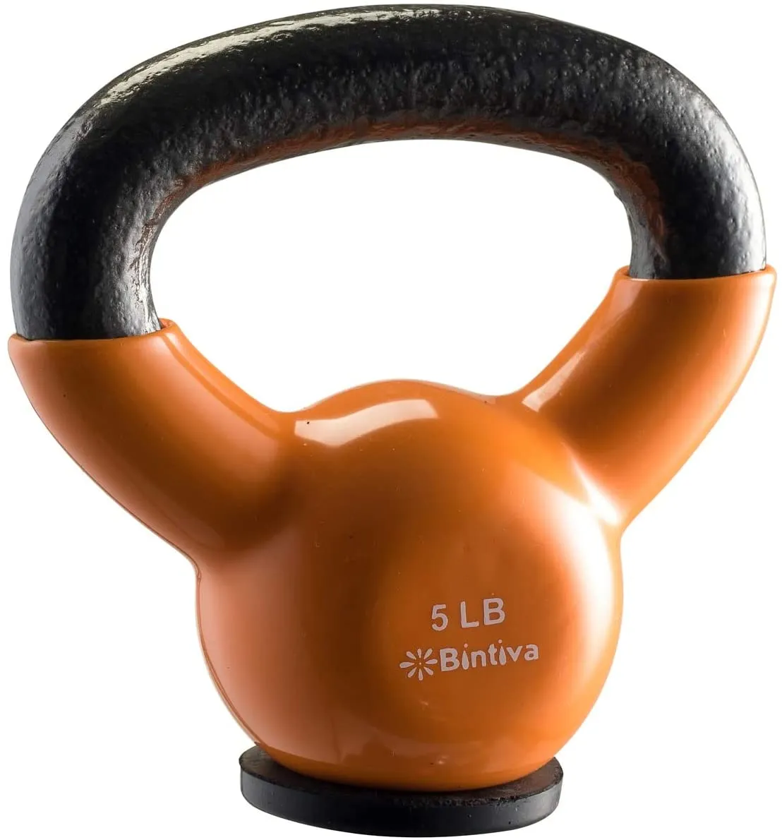 bintiva Kettlebells - Professional Grade, Vinyl Coated, Solid Cast Iron Weights with a Special Protective Bottom