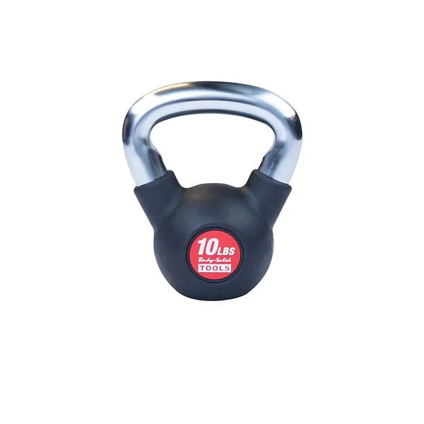 Body-Solid Tools KBZ Premium Kettlebells - Durable Cast Iron Kettlebells with Rubber Coating