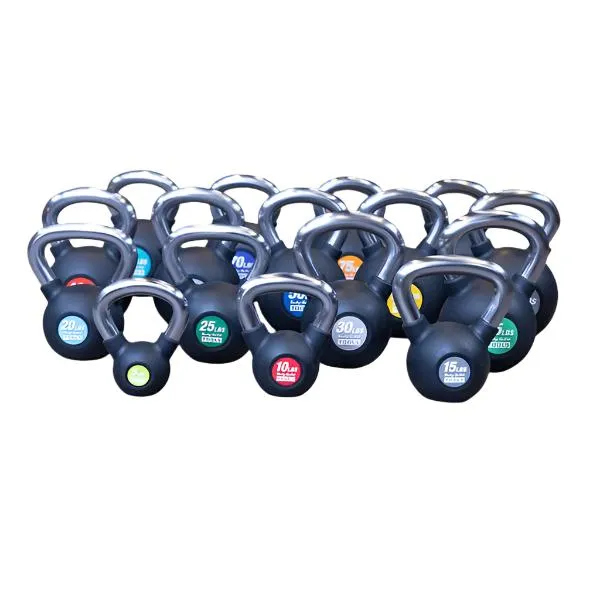 Body-Solid Tools KBZ Premium Kettlebells - Durable Cast Iron Kettlebells with Rubber Coating