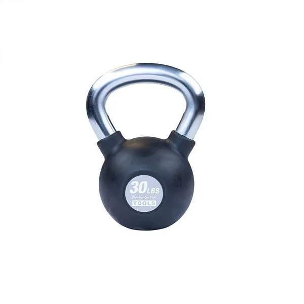 Body-Solid Tools KBZ Premium Kettlebells - Durable Cast Iron Kettlebells with Rubber Coating
