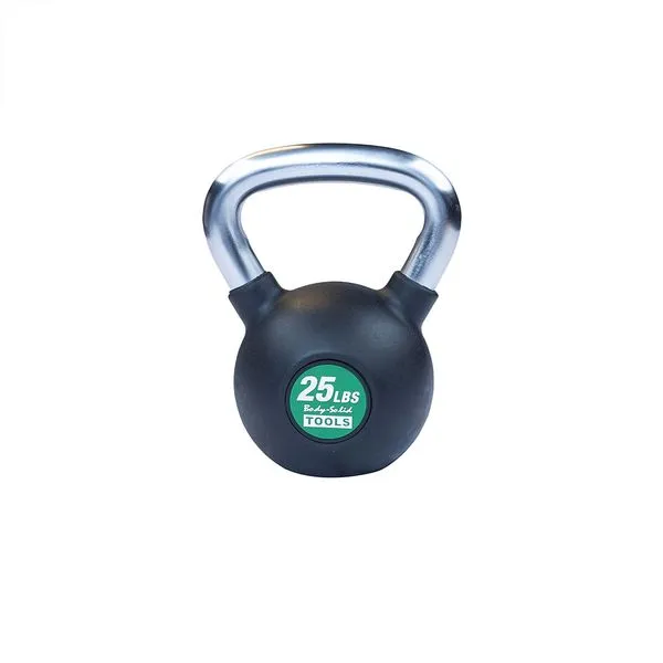 Body-Solid Tools KBZ Premium Kettlebells - Durable Cast Iron Kettlebells with Rubber Coating