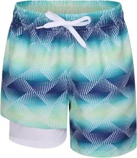 Boys Swim Trunks with Compression Liner for Kids Boys Quick Dry Board Shorts Beach Shorts Swimwear 3-16 Years