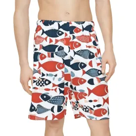 Colorful Fishes Men's Sports Shorts