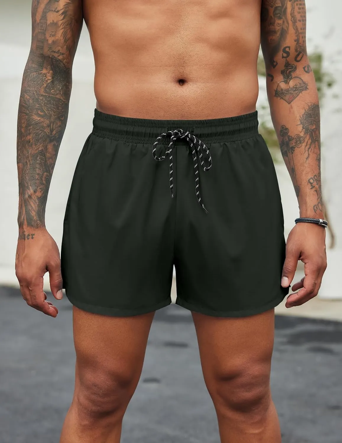 COOFANDY Men's Swim Trunks Quick Dry Bathing Suit with Pockets Swimwear Beach Board Short Swimsuit S-XXL