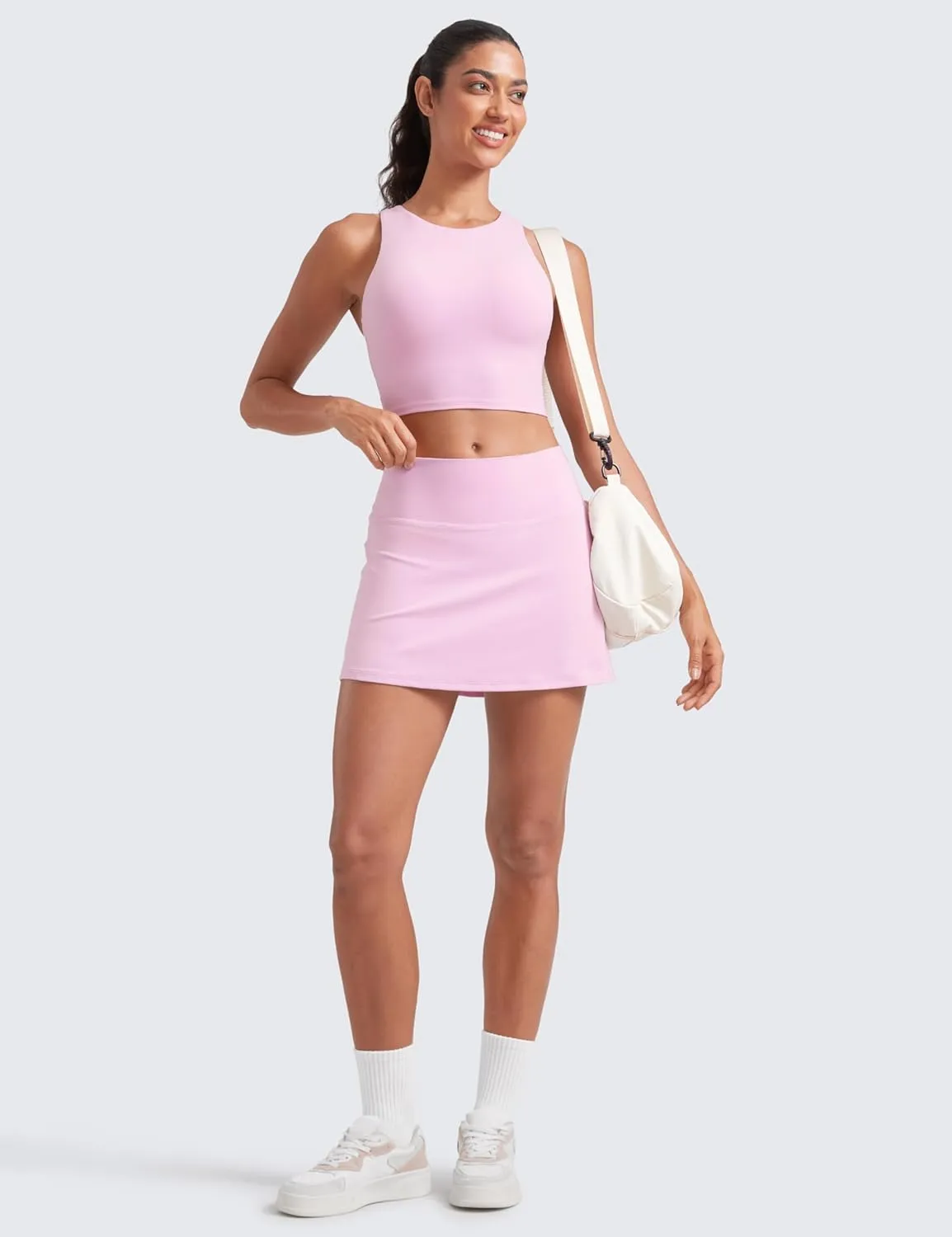CRZ YOGA Butterluxe Skirts for Women High Waisted A Line Tennis Golf Athletic Casual Skorts with Pockets