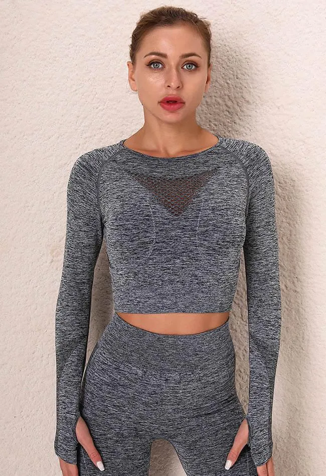 Cut-Out Contrast Seamless Top - The Bondi