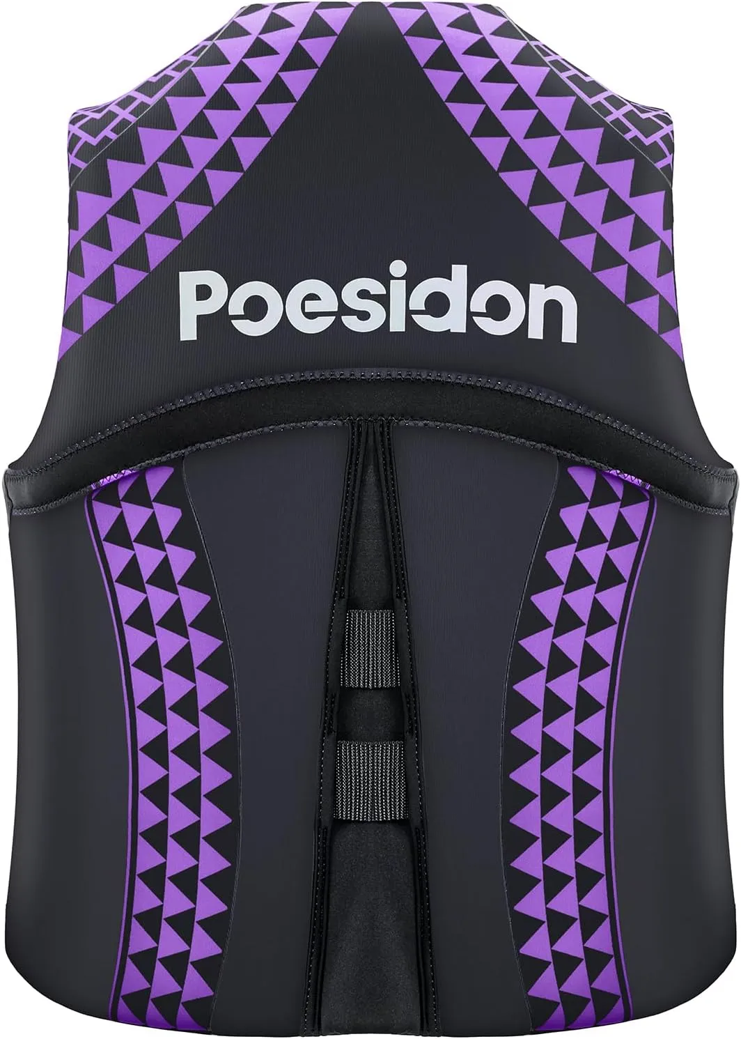 Geometric Print Life Vest, Zipper Front, Adjustable Buckles