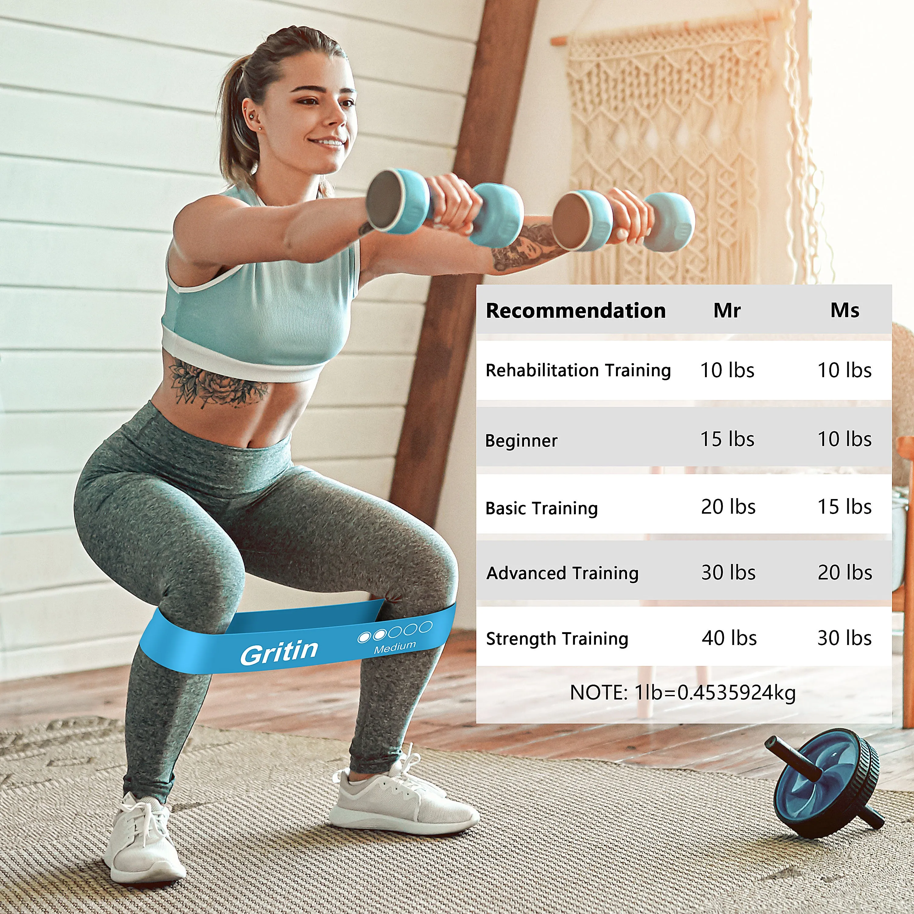 Gritin Resistance Bands, Exercise Bands Loop Bands