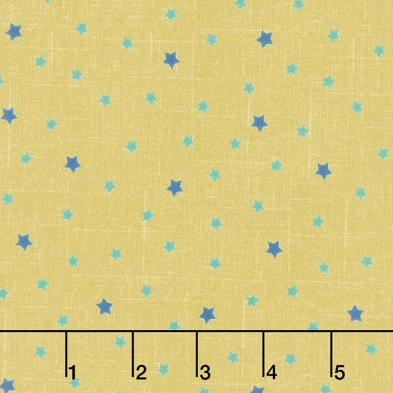 Happy Camper - Blinking Stars Yellow Yardage