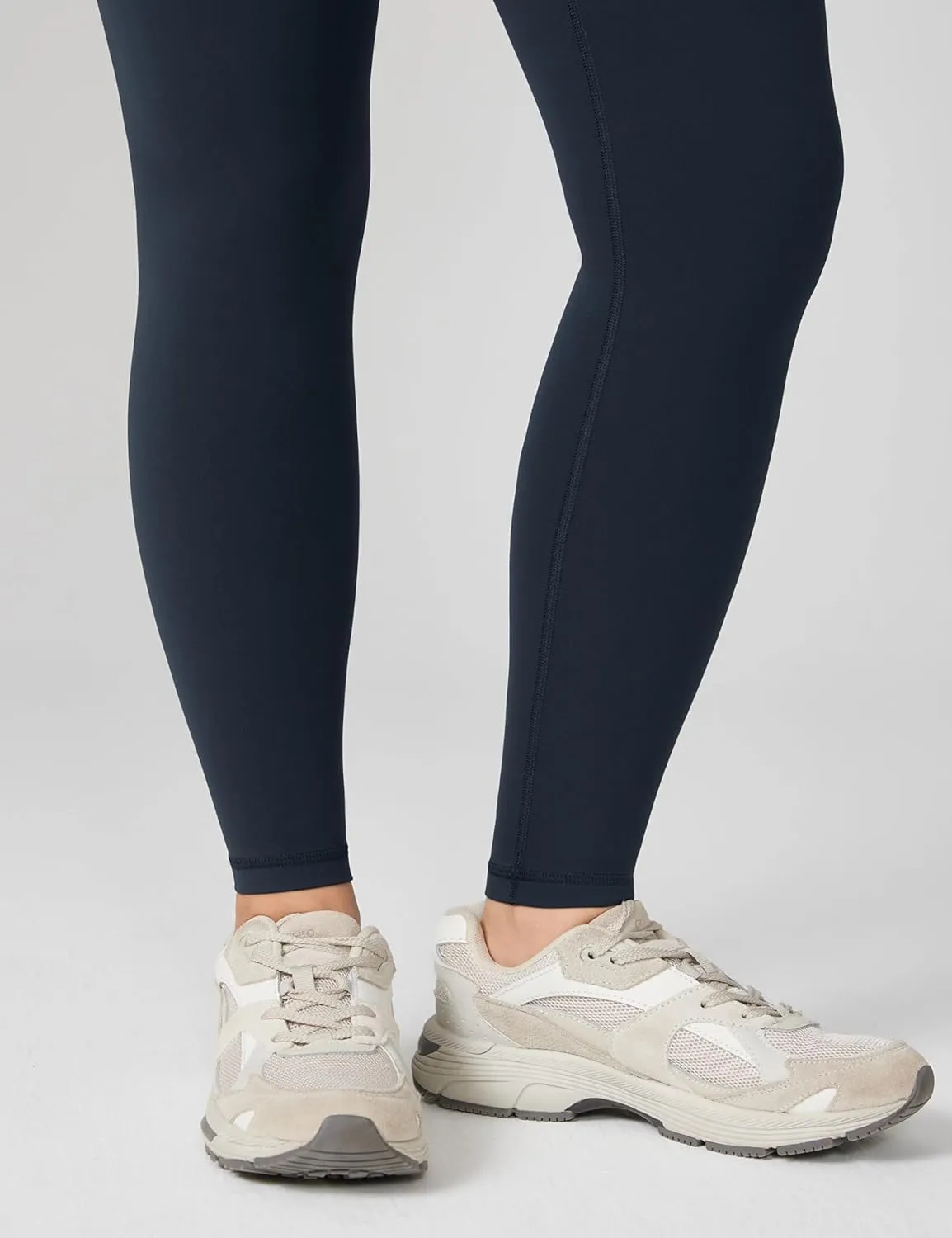 Hugcurve No Front Seam Full Length High Waisted Workout Leggings for Women Buttery Yoga Pants Athletic Tights - 28''