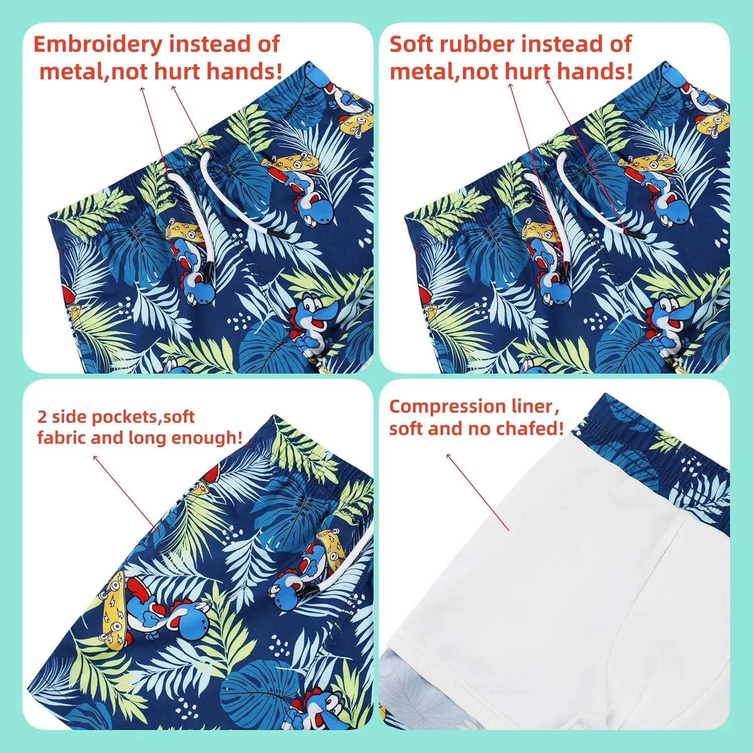 MILANKERR Toddler Boys Rash Guard Sets,Swim Trunks with Compression Liner,Swim Shirt Sets