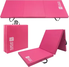 Modern-Depo Gymnastics Mat Tri-Fold 6'X2'X2" Thick With Handle, Waterproof Cover, 100% EPE Core