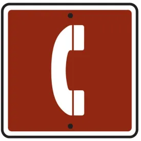 (Phone) Symbol- 12"w x 12"h Reflective Camp Sign