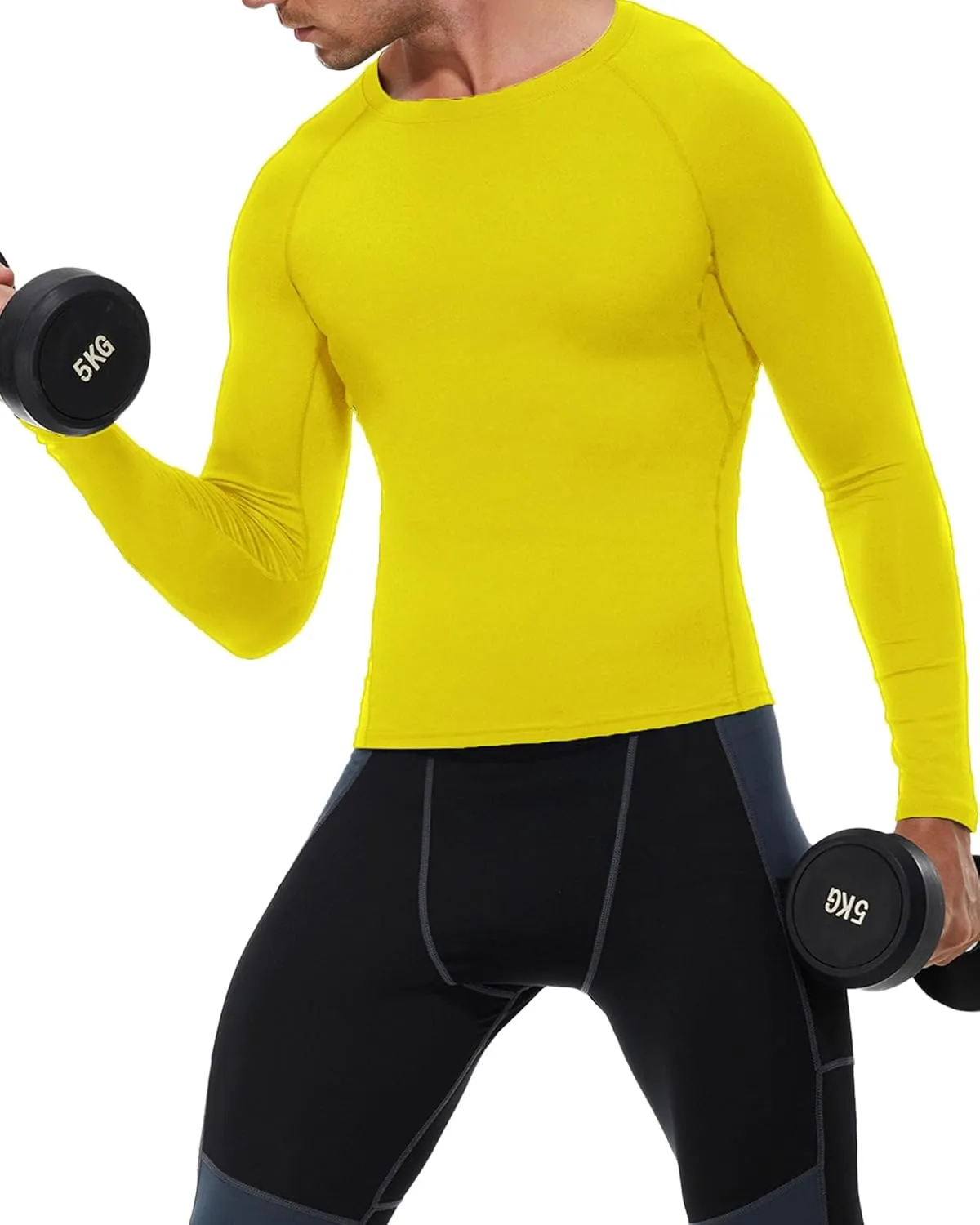 SPVISE 1 or 3 Pack Men's Compression Shirts Long Sleeve Workout Gym T-Shirt Running Top Cool Dry Sports Baselayer Undershirts