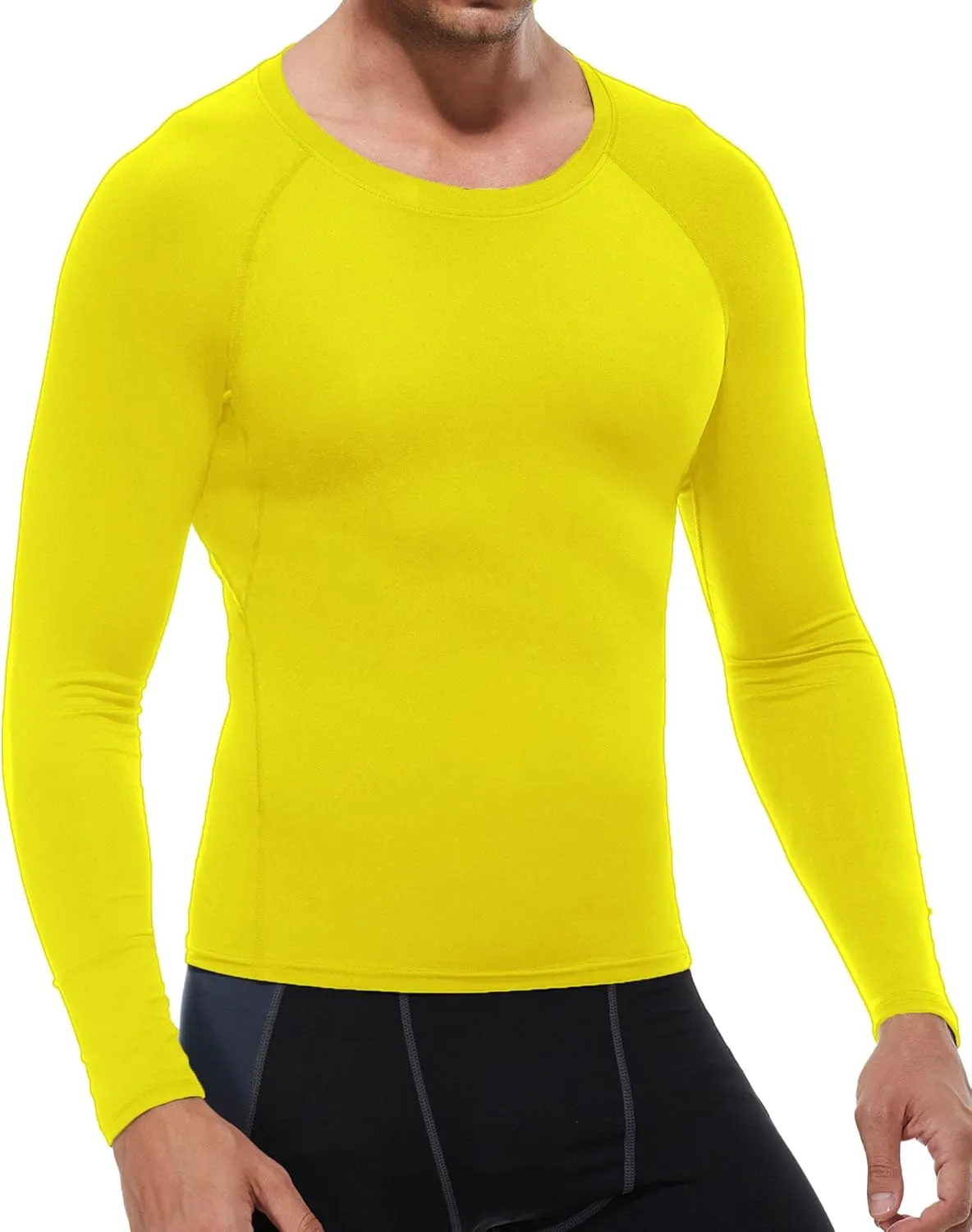 SPVISE 1 or 3 Pack Men's Compression Shirts Long Sleeve Workout Gym T-Shirt Running Top Cool Dry Sports Baselayer Undershirts