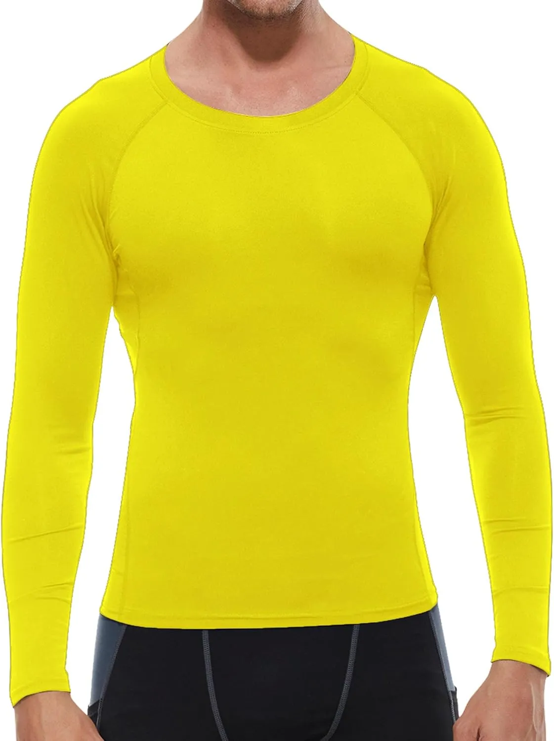 SPVISE 1 or 3 Pack Men's Compression Shirts Long Sleeve Workout Gym T-Shirt Running Top Cool Dry Sports Baselayer Undershirts