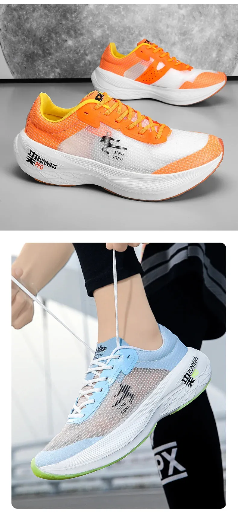Super Light running shoes man P 2 full Palm Carbon Board running shoes race professional marathon sports shoes
