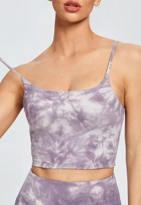 Tie-Dye Slim Sports Bra - Action