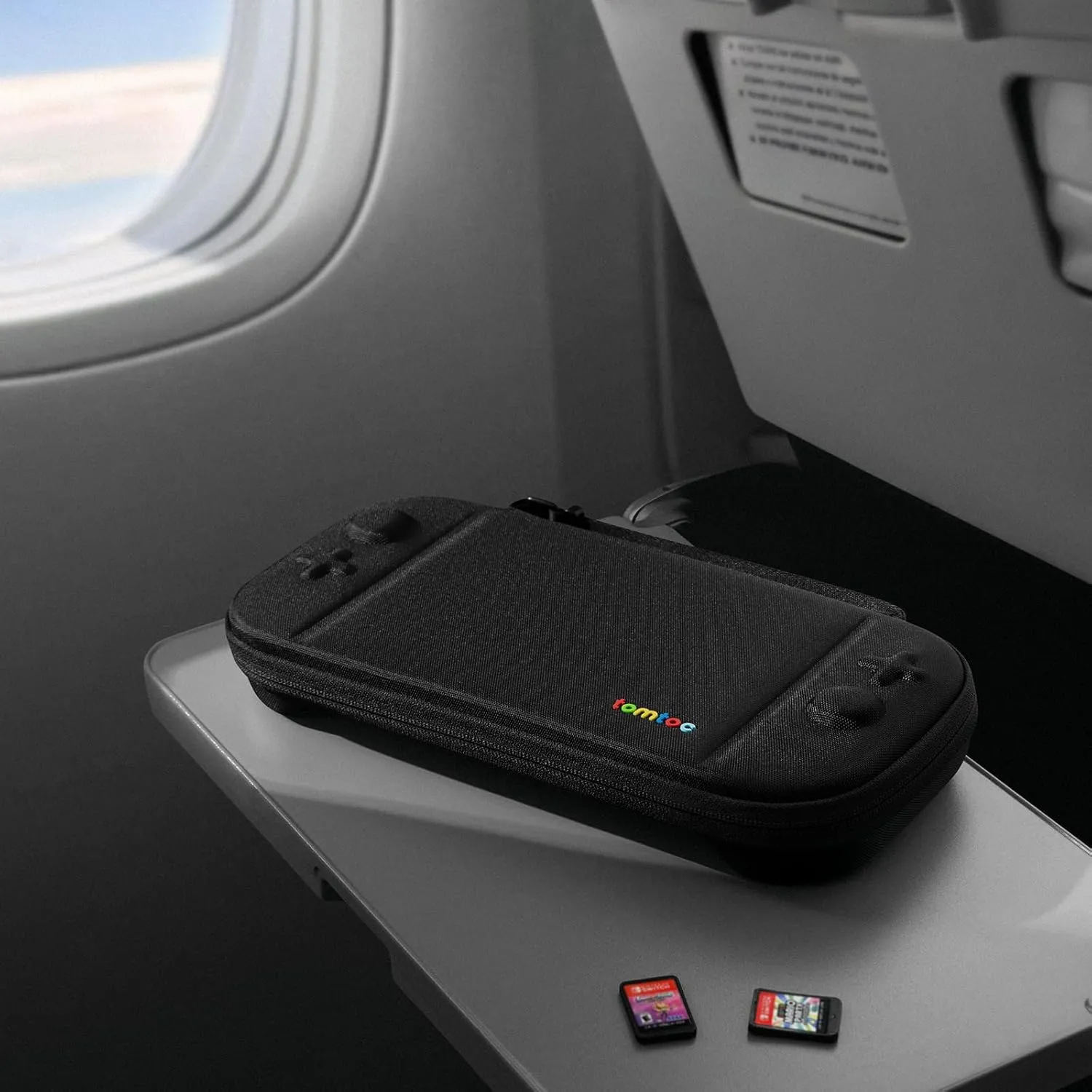 tomtoc Slim Carrying Case for Nintendo Switch 2 Model 2025, Protective Hard Shell with 12 Game Card Slots, Portable Travel Storage Case, with Original Patent and All-round Protection