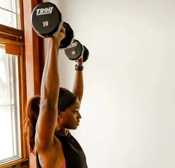 Troy TSD-U 12-Sided Urethane Encased Dumbbell Sets (Sold in 5lb Increments)