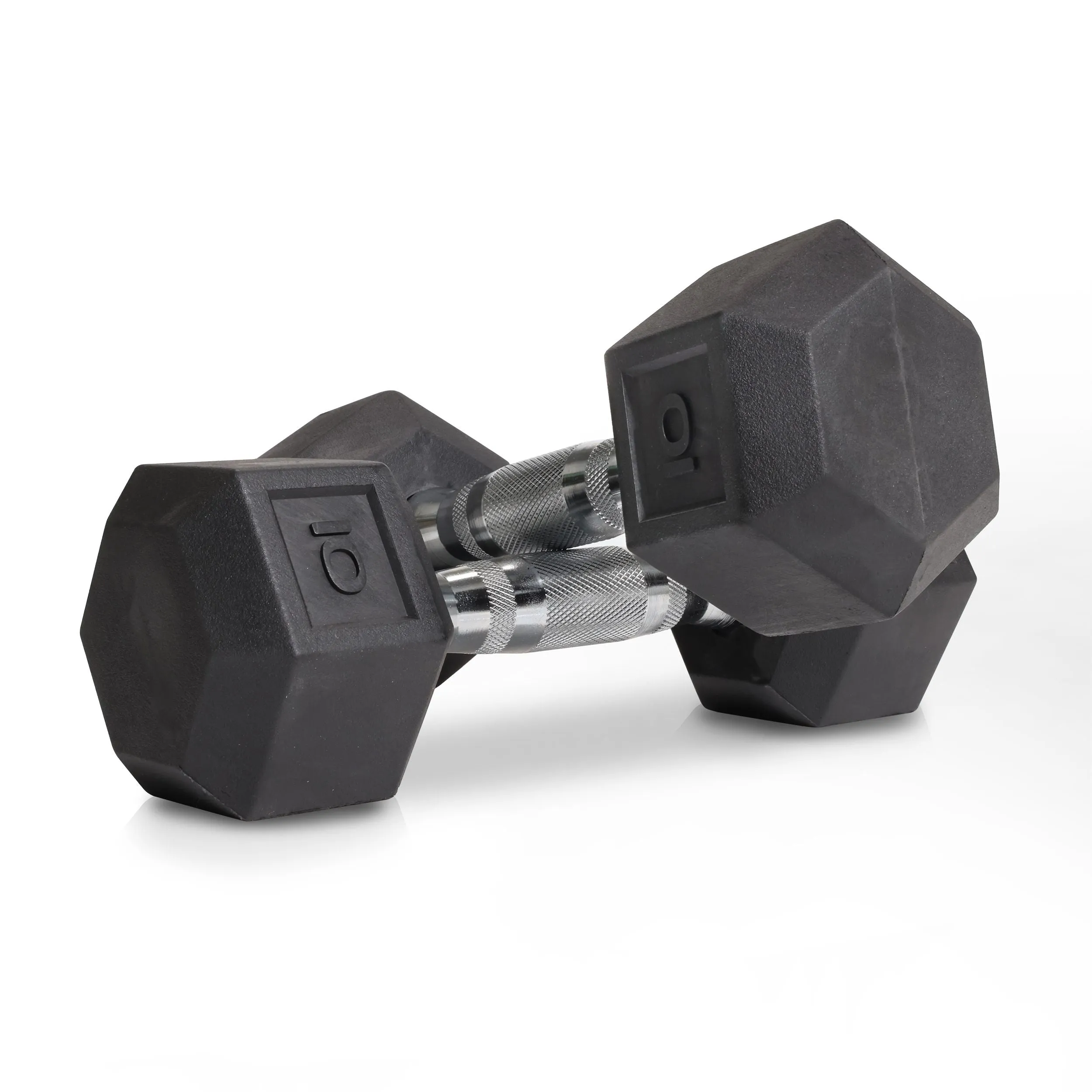 TRU GRIT 10 lbs. Single Hex Rubber Coated Dumbbell