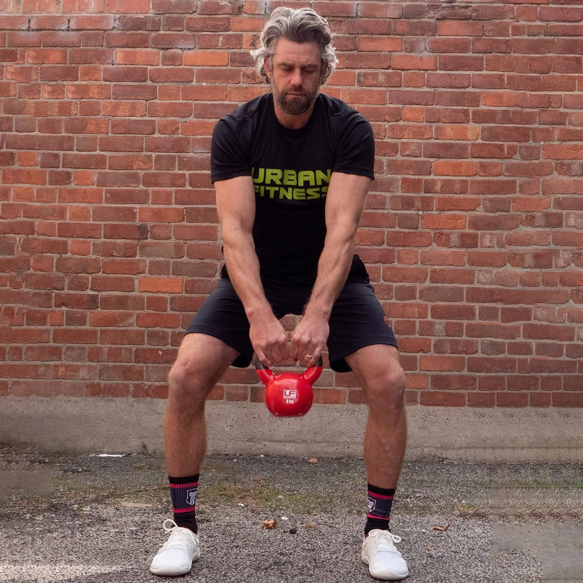 Vinyl Coated Cast Iron Kettlebell - 8KG